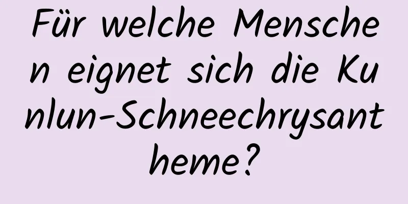 Für welche Menschen eignet sich die Kunlun-Schneechrysantheme?