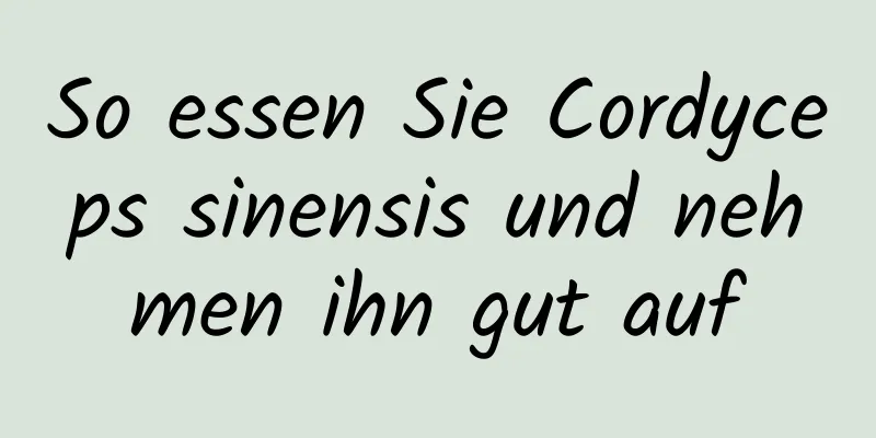 So essen Sie Cordyceps sinensis und nehmen ihn gut auf