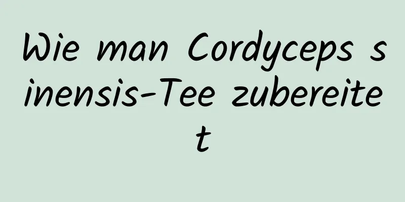 Wie man Cordyceps sinensis-Tee zubereitet