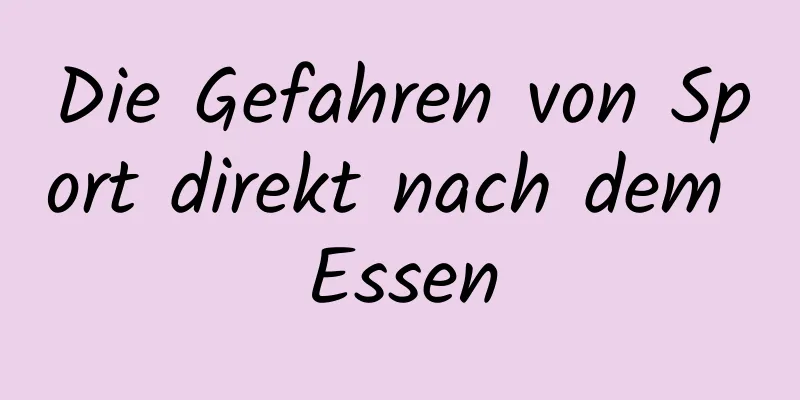 Die Gefahren von Sport direkt nach dem Essen