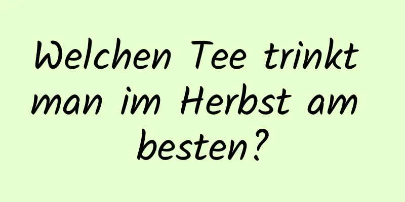 Welchen Tee trinkt man im Herbst am besten?