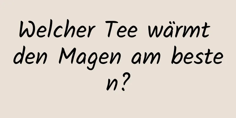 Welcher Tee wärmt den Magen am besten?