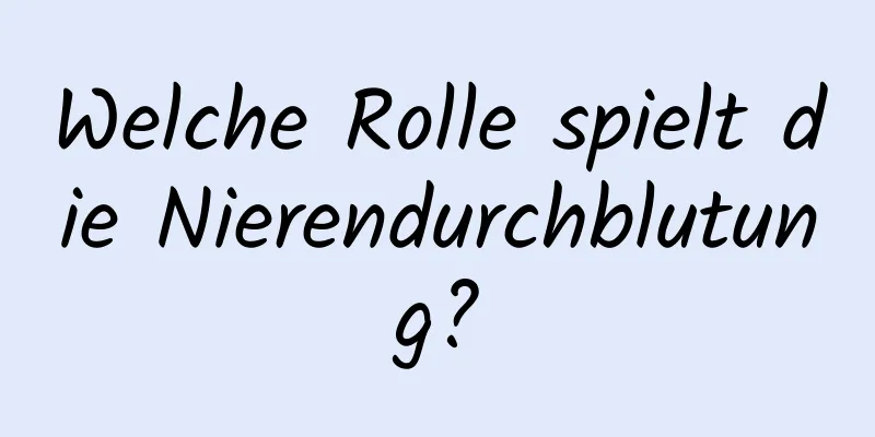 Welche Rolle spielt die Nierendurchblutung?