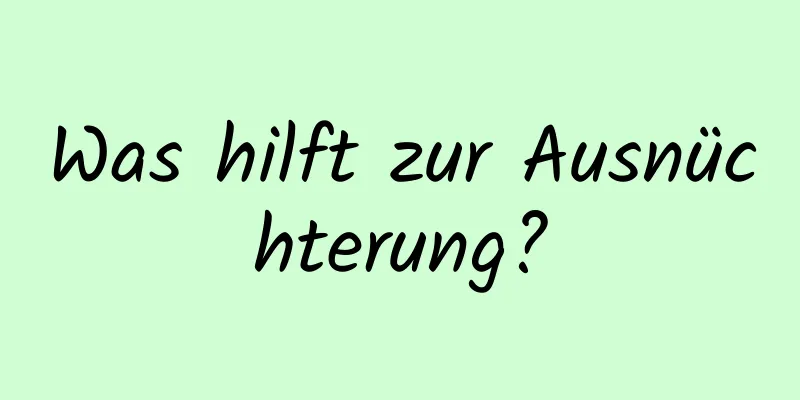Was hilft zur Ausnüchterung?
