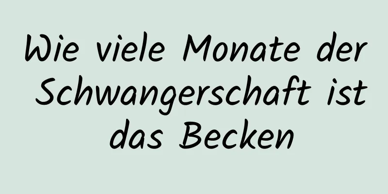 Wie viele Monate der Schwangerschaft ist das Becken