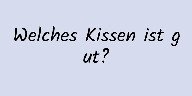 Welches Kissen ist gut?