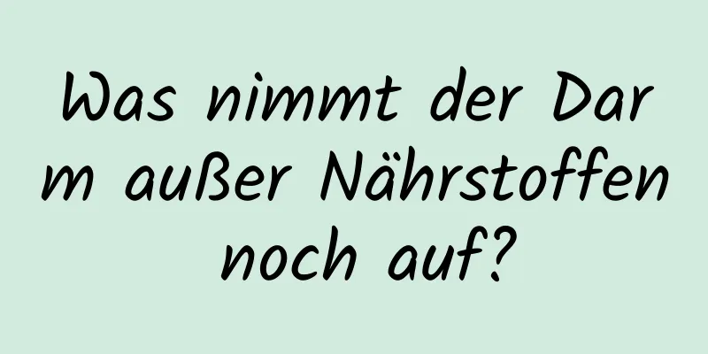 Was nimmt der Darm außer Nährstoffen noch auf?