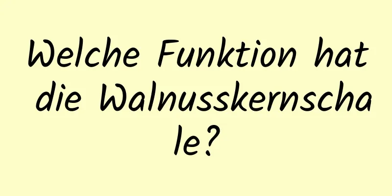 Welche Funktion hat die Walnusskernschale?
