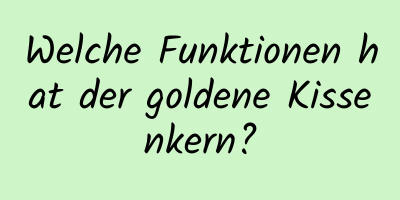 Welche Funktionen hat der goldene Kissenkern?