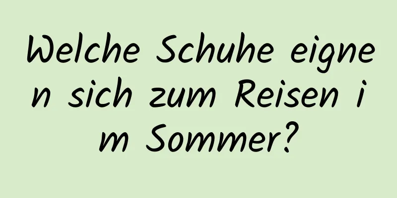 Welche Schuhe eignen sich zum Reisen im Sommer?
