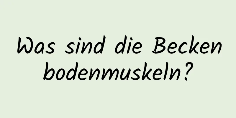 Was sind die Beckenbodenmuskeln?