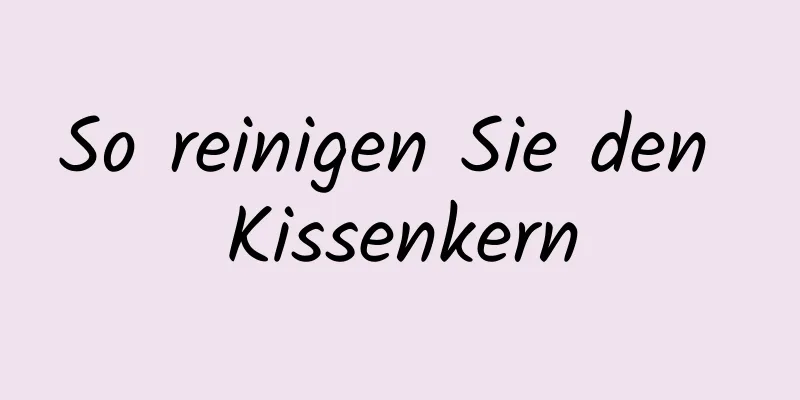 So reinigen Sie den Kissenkern