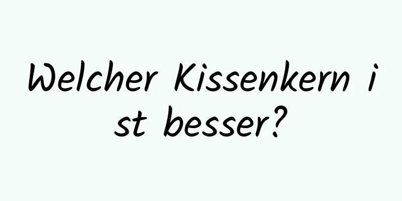Welcher Kissenkern ist besser?