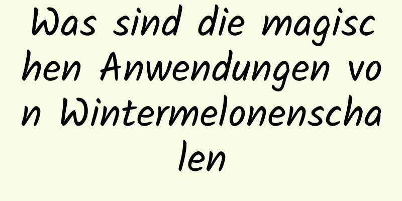 Was sind die magischen Anwendungen von Wintermelonenschalen