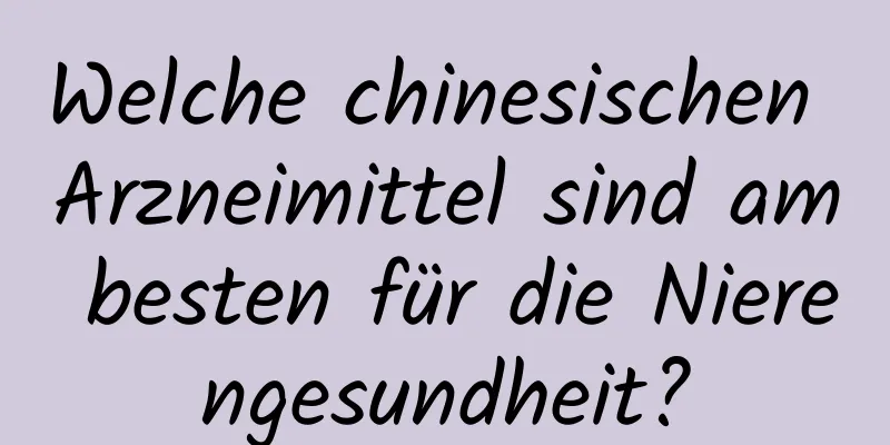 Welche chinesischen Arzneimittel sind am besten für die Nierengesundheit?