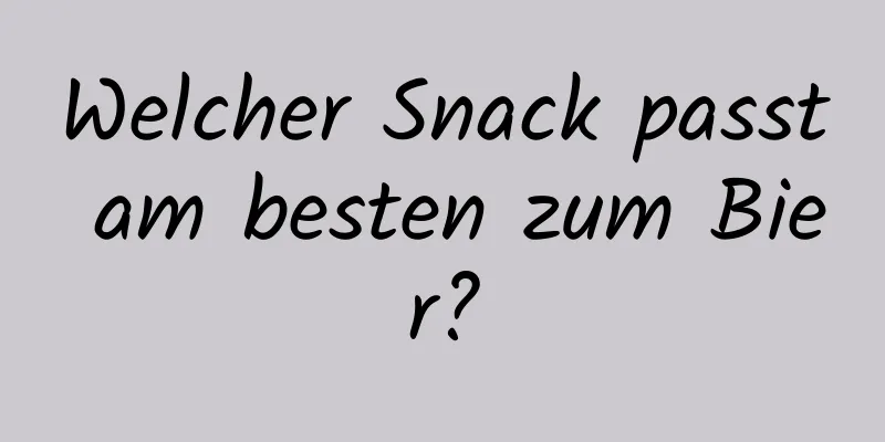 Welcher Snack passt am besten zum Bier?