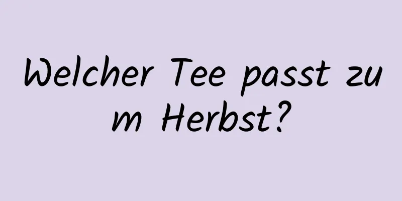 Welcher Tee passt zum Herbst?