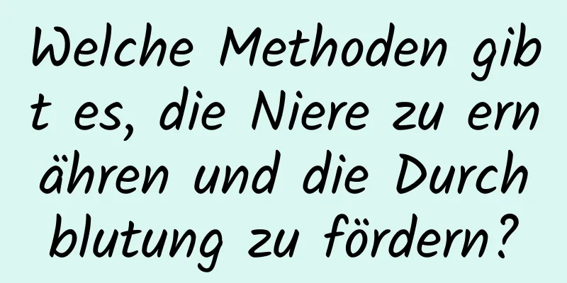 Welche Methoden gibt es, die Niere zu ernähren und die Durchblutung zu fördern?