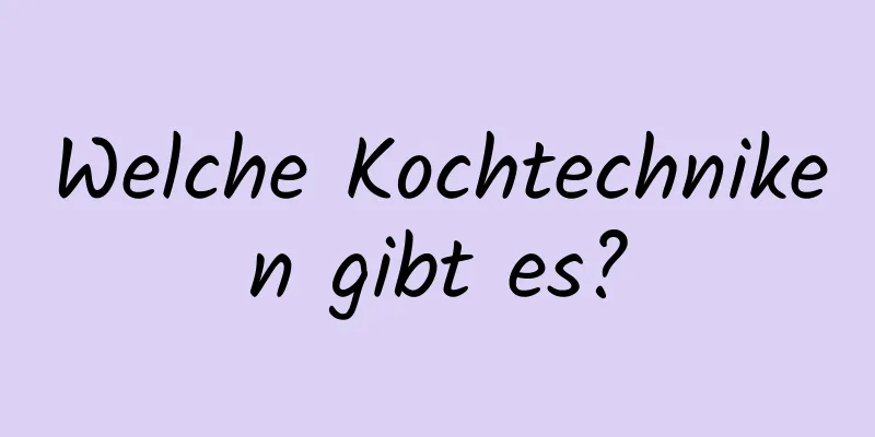 Welche Kochtechniken gibt es?