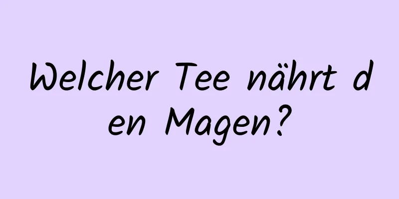 Welcher Tee nährt den Magen?