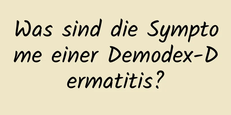 Was sind die Symptome einer Demodex-Dermatitis?