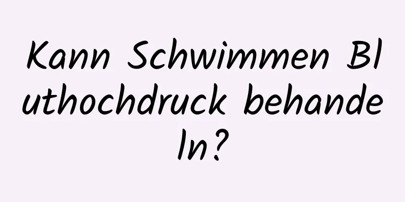 Kann Schwimmen Bluthochdruck behandeln?