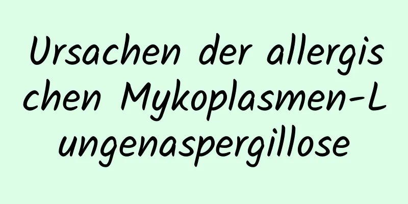 Ursachen der allergischen Mykoplasmen-Lungenaspergillose