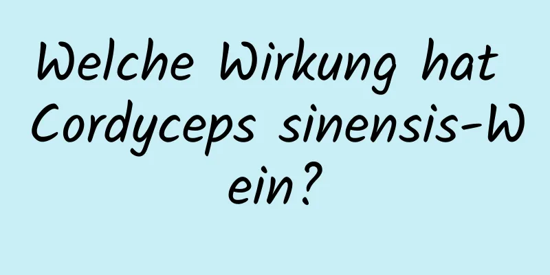 Welche Wirkung hat Cordyceps sinensis-Wein?