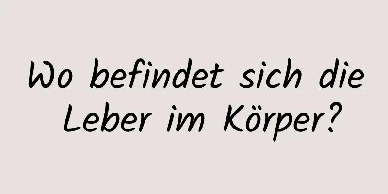 Wo befindet sich die Leber im Körper?