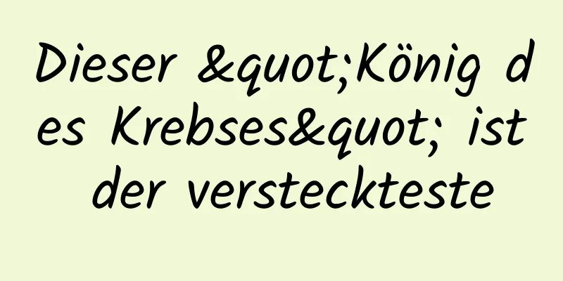 Dieser "König des Krebses" ist der versteckteste