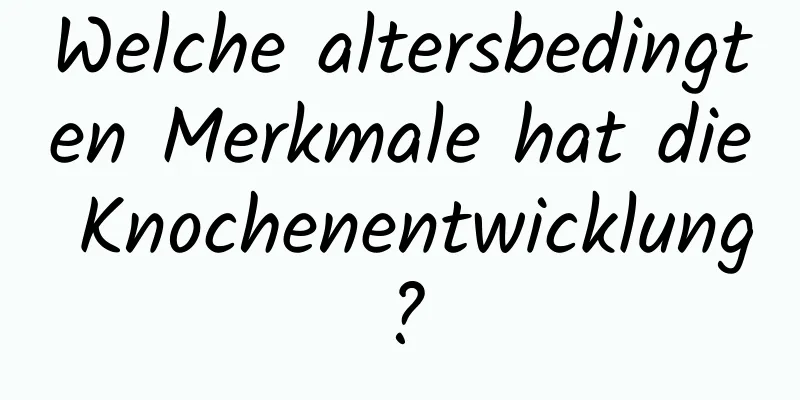 Welche altersbedingten Merkmale hat die Knochenentwicklung?