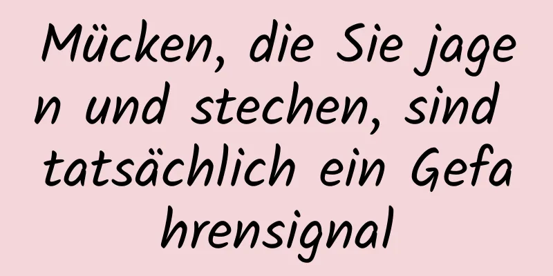 Mücken, die Sie jagen und stechen, sind tatsächlich ein Gefahrensignal