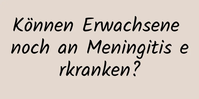 Können Erwachsene noch an Meningitis erkranken?