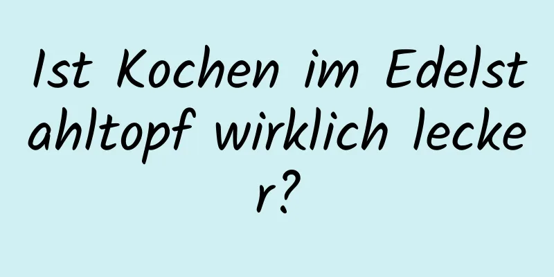 Ist Kochen im Edelstahltopf wirklich lecker?