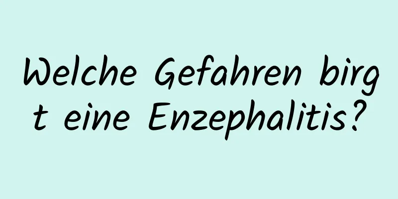 Welche Gefahren birgt eine Enzephalitis?