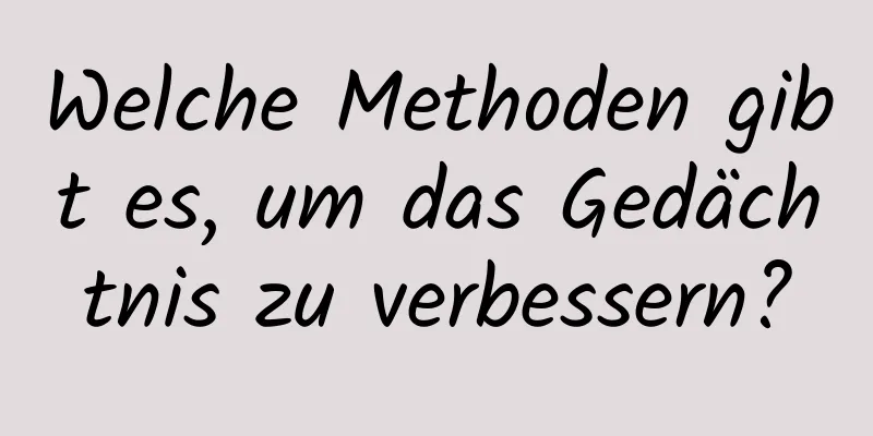 Welche Methoden gibt es, um das Gedächtnis zu verbessern?