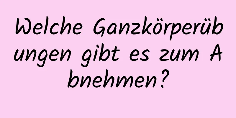 Welche Ganzkörperübungen gibt es zum Abnehmen?