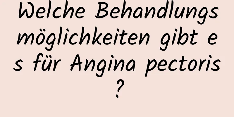 Welche Behandlungsmöglichkeiten gibt es für Angina pectoris?