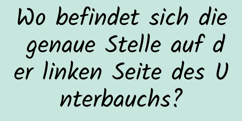 Wo befindet sich die genaue Stelle auf der linken Seite des Unterbauchs?