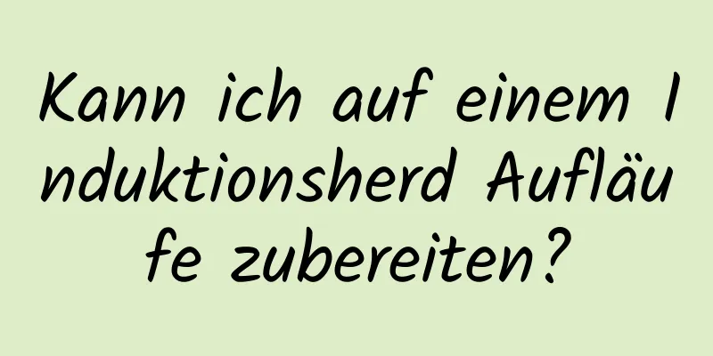 Kann ich auf einem Induktionsherd Aufläufe zubereiten?