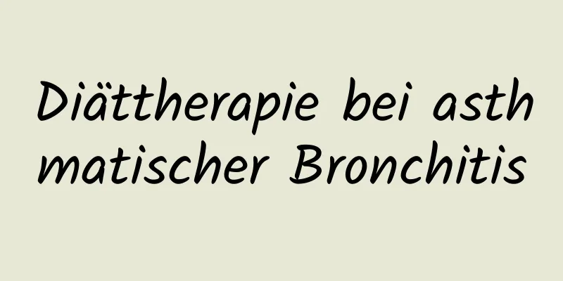 Diättherapie bei asthmatischer Bronchitis