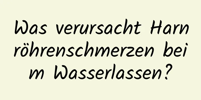 Was verursacht Harnröhrenschmerzen beim Wasserlassen?