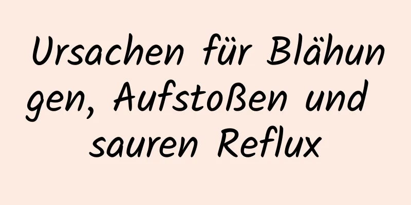 Ursachen für Blähungen, Aufstoßen und sauren Reflux