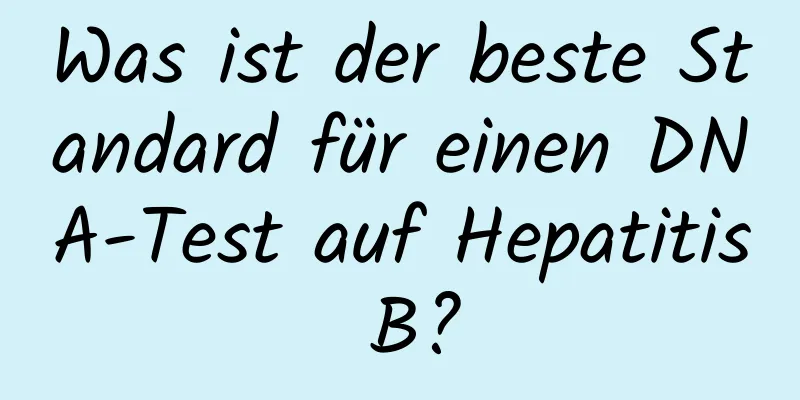 Was ist der beste Standard für einen DNA-Test auf Hepatitis B?