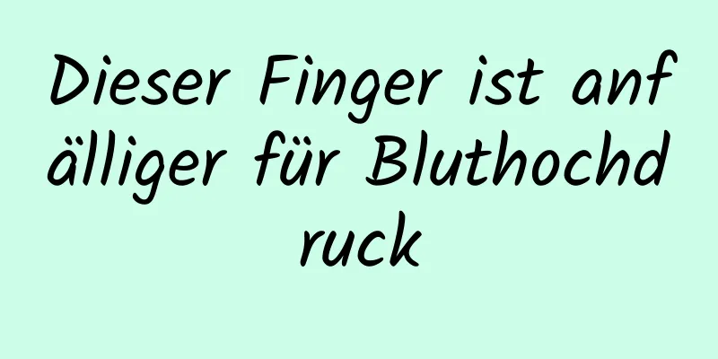 Dieser Finger ist anfälliger für Bluthochdruck