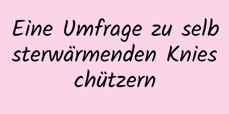 Eine Umfrage zu selbsterwärmenden Knieschützern