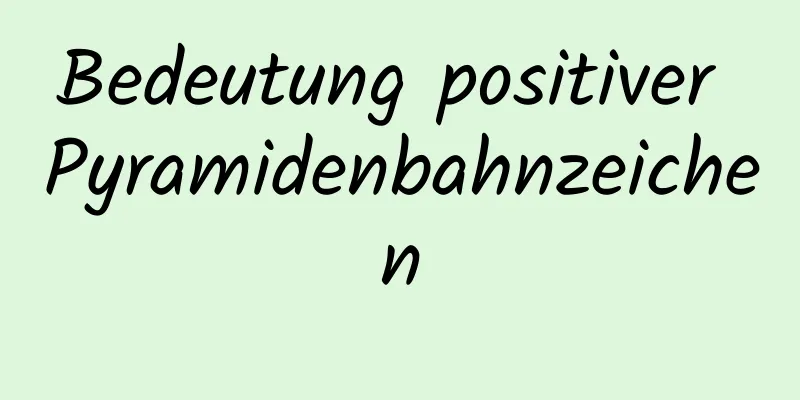 Bedeutung positiver Pyramidenbahnzeichen
