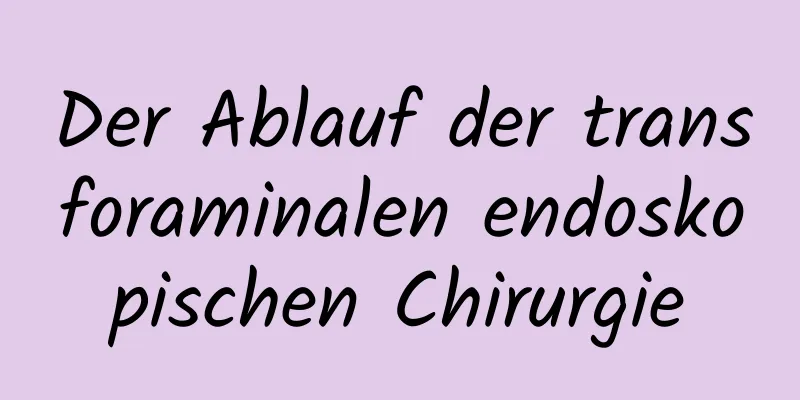 Der Ablauf der transforaminalen endoskopischen Chirurgie