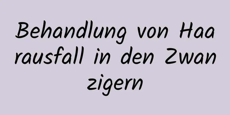 Behandlung von Haarausfall in den Zwanzigern