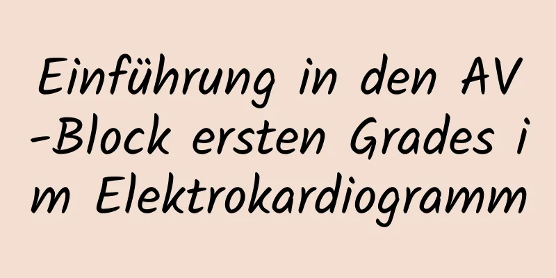 Einführung in den AV-Block ersten Grades im Elektrokardiogramm
